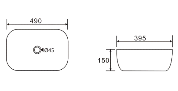 Раковина накладная Koller Pool ROUND (49х39.5) RN-0490-WB