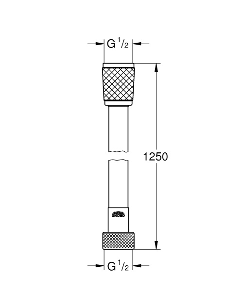 Душевой шланг 125 см, Grohe  Relexaflex 28150 001 (28150001) Душевой шланг 125 см, Grohe  Relexaflex 28150 001 (28150001)
