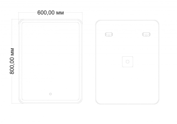 Зеркало с подсветкой Art&Max VITA AM-Vit-600-800-DS-F
