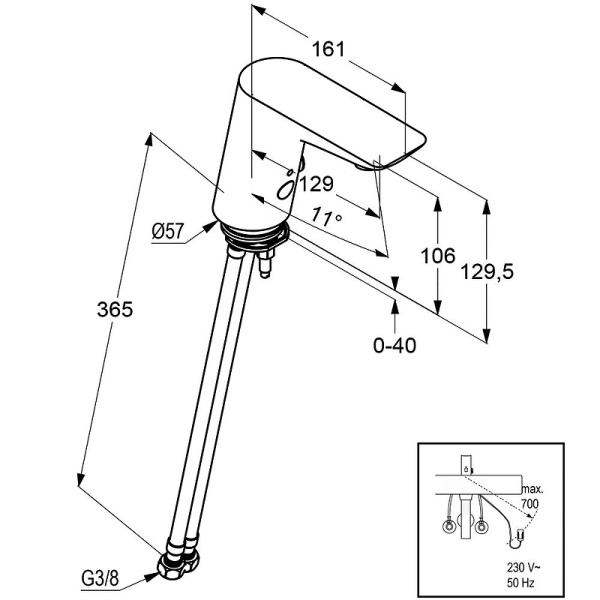Смеситель для раковины электронный Kludi Balance 5220005