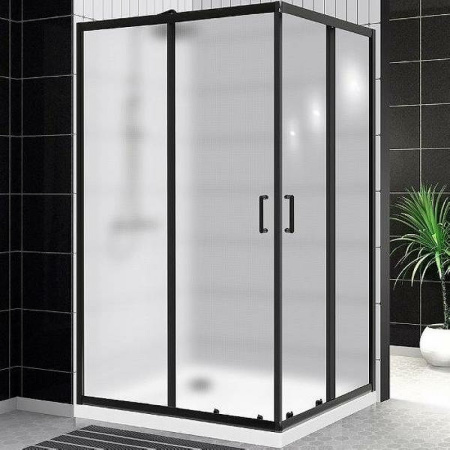 Душевой уголок (120х90) BelBagno UNO-195-AH-2-120/90-P-NERO шиншила