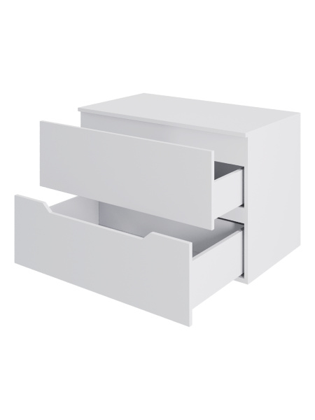 Тумба с раковиной подвесная 70 см, Orange Line Li-70TuwMDF+B09-360W белый