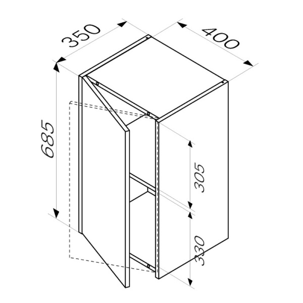 Подвесной шкаф AM.PM Func 40 M8FCH0402OF