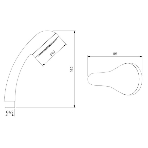 Смеситель для душа Milardo Simp (SIMSB00M03)