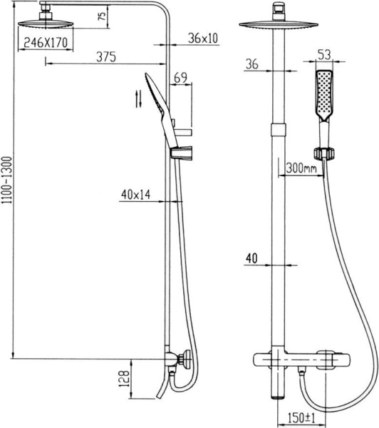 Душевая система KAISER Zinger (35282)