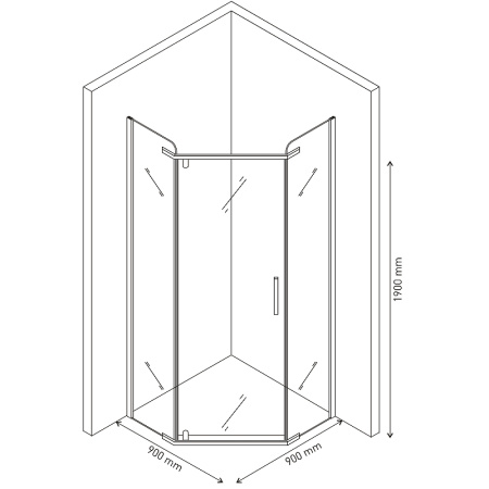 Душевой уголок Berges Wasserhaus Solo Т (90х90) 061105