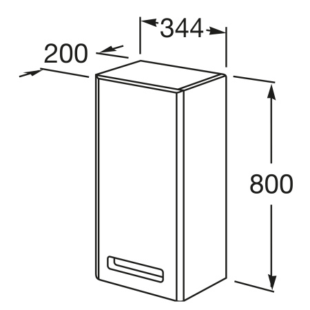 Шкаф навесной Roca The Gap L фиолетовый ZRU9302745