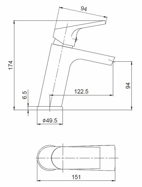 Смеситель для раковин ESKO ONTARIO ON 26