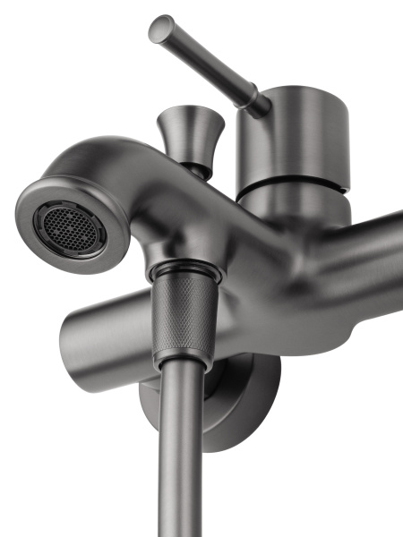 Смеситель для ванны с душем WONZON & WOGHAND TOR, темный графит WW-88037073-BGM