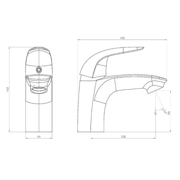 Смеситель для раковины Damixa Eclipse 310210001