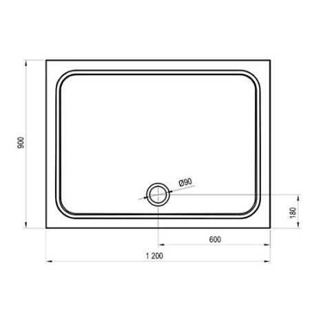 Душевой поддон 120x90 см Ravak Gigant Pro Chrome XA04G701010