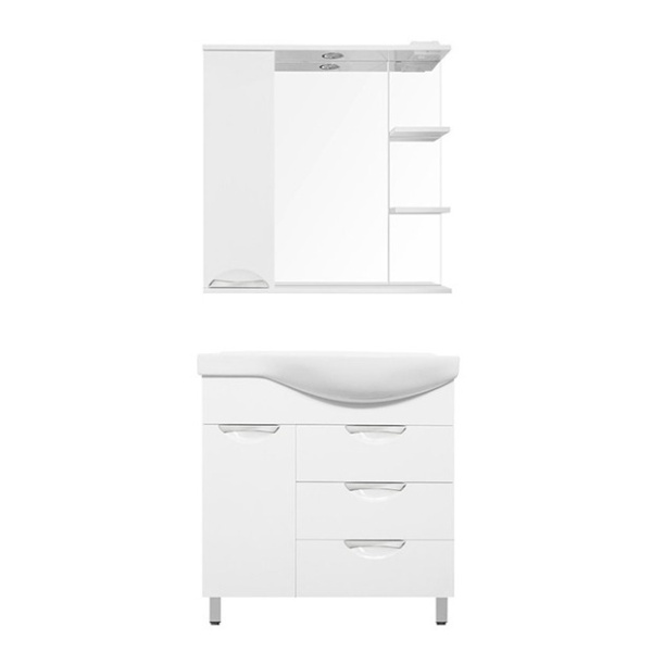 Тумба под раковину напольная Style Line Жасмин 80 ЛС-00000526 белый