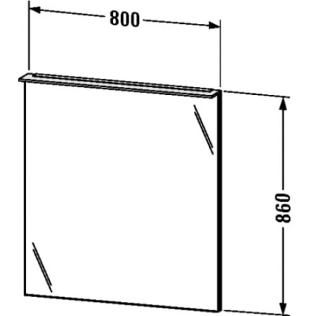 Зеркало с подсветкой Duravit H2 7294 2222
