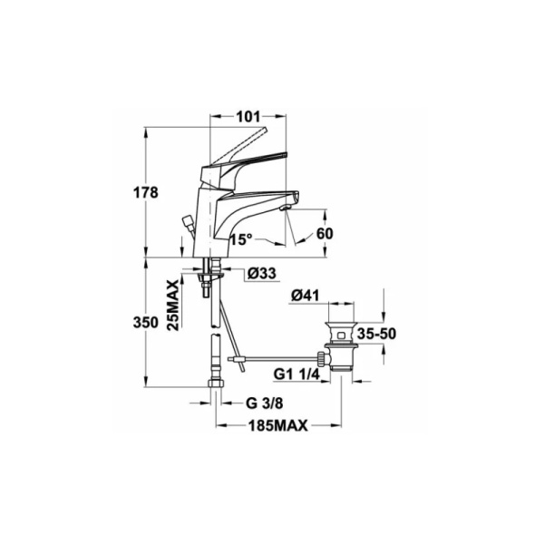 Смеситель для раковины Teka MT PLUS 463820250