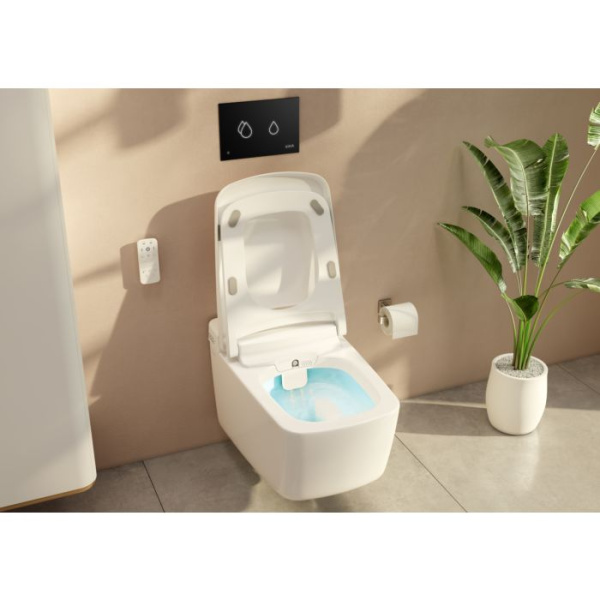 Унитаз подвесной безободковый с функцией биде Vitra Metropole V-Care Prime 7231B403-6216