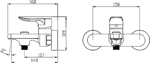 Смеситель для ванны с душем Elghansa Hezerley 2365246 Смеситель для ванны с душем Elghansa Hezerley 2365246