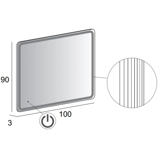 Зеркало (100х90) Cezares 44996