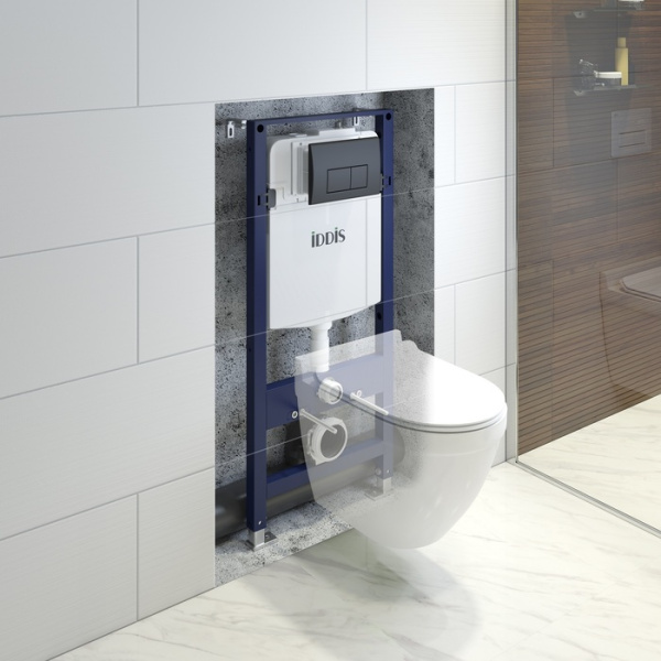 Комплект 2 в 1: инсталляция и клавиша смыва Iddis Optima Home (OPH00MBi32K (клавиша OPH10B0i77))