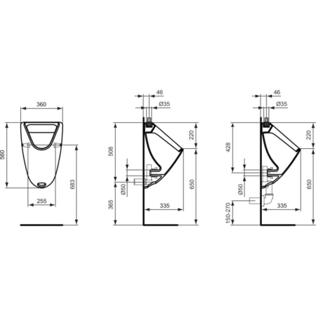 Писсуар подвесной Ideal Standard ECCO-EUROVIT K553901