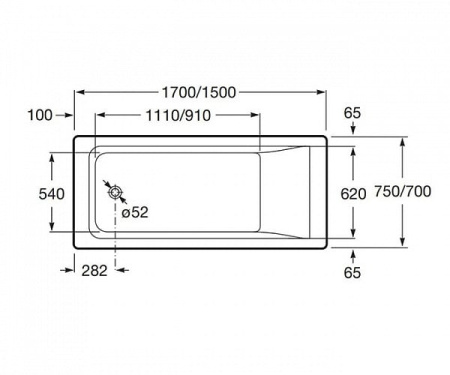 Акриловая ванна Roca Easy (150x70) ZRU9302904