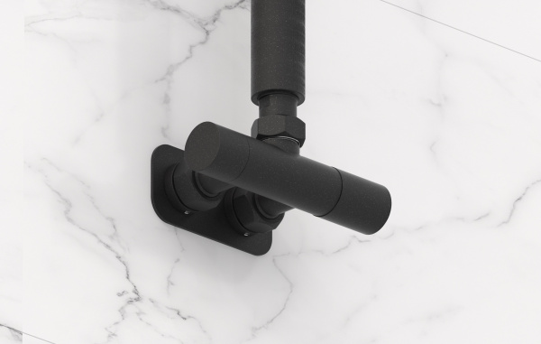 Вентиль Сунержа угловой EU50 (1 х G 1/2" НР х G 3/4" НГ) 15-1425-1234 черный