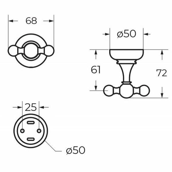 Крючок Cezares Aphrodite APHRODITE-DHK2-02-Sw