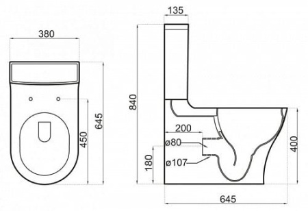 Унитаз-компакт BelBagno Deluca BB343CPR