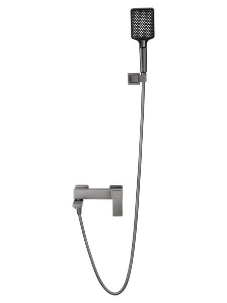 Смеситель для ванны с душем WONZON & WOGHAND CUBE 2.0, темный графит WW-88037068-BGM