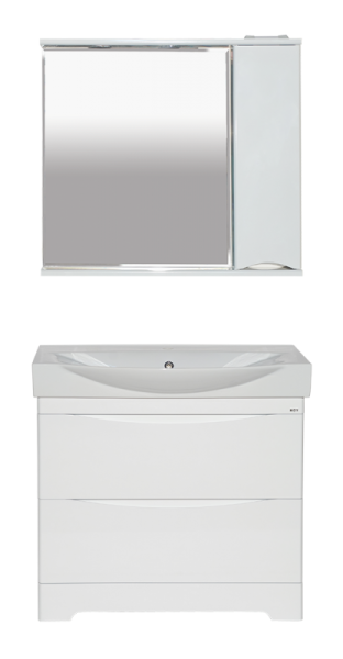 Зеркало-шкаф (83х74) Misty Элвис 85 правый П-Элв-01085-011П