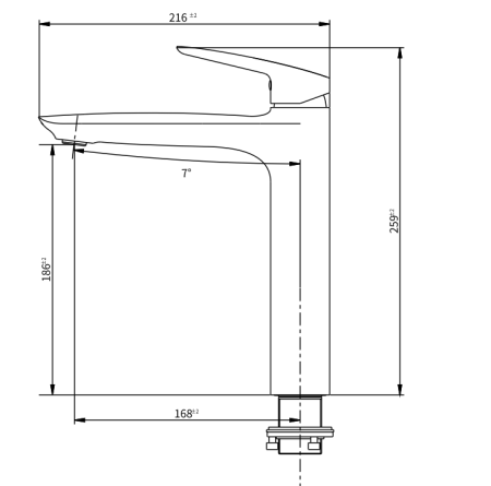 Смеситель для умывальника Savol SK-H7210