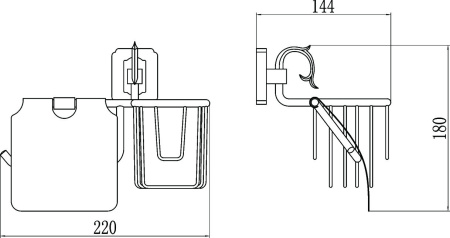 Держатель для туалетной бумаги и освежителя Savol 64 S-L06451