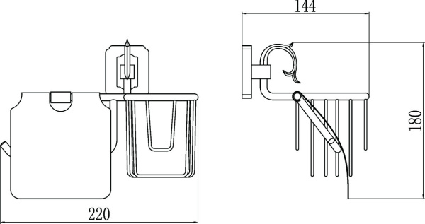 Держатель для туалетной бумаги и освежителя Savol 64 S-L06451