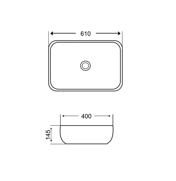 Раковина накладная (61х40) Grossman  GR-3049, белый