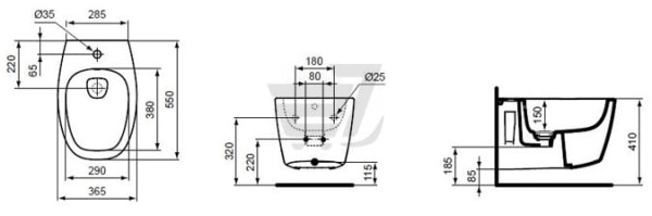 Биде подвесное Ideal Standard Dea T509883