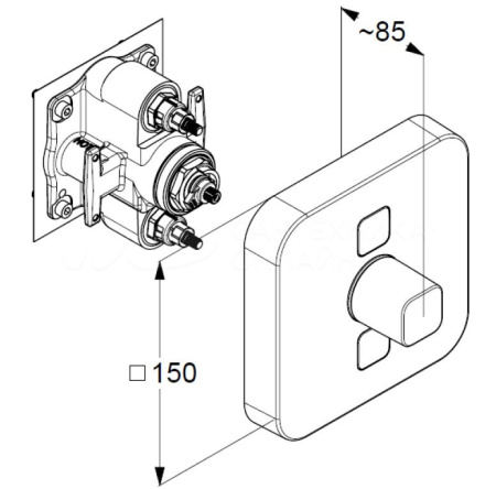Термостат для ванны Kludi Push 387110538