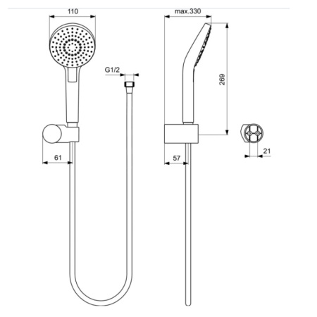 Душевой комплект Ideal Standard Ceratherm BD006XC