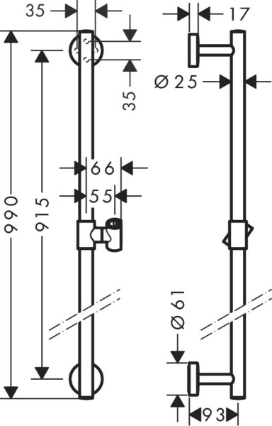 Душевая штанга Hansgrohe Unica Comfort 26402000
