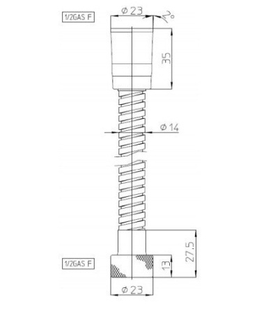 Душевой шланг 175 см Bossini Doppia A00048D.030.1 хром