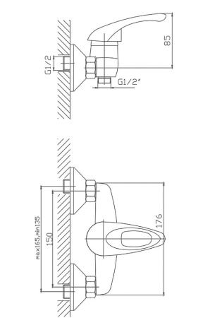 Смеситель для душа Cron CN2003