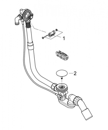 Слив-перелив для ванны Jacob Delafon Volute 99314T-CP