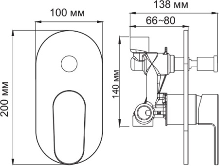Смеситель для ванны  WasserKRAFT Donau 5361