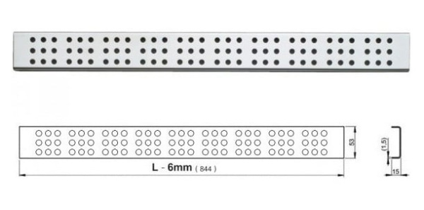 Решетка для водоотоводящего желоба AlcaPlast CUBE-850M