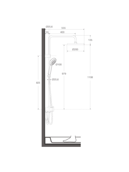 Душевая стойка Roca Victoria Connect 5B9961C00