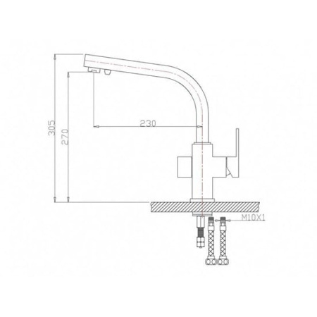 Смеситель для кухни BENNBERG BRONZE 20F0111