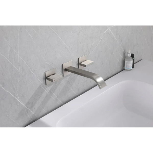 Смеситель ABBER Wasserfall AF8612SP для раковины скрытого монтажа, сатин