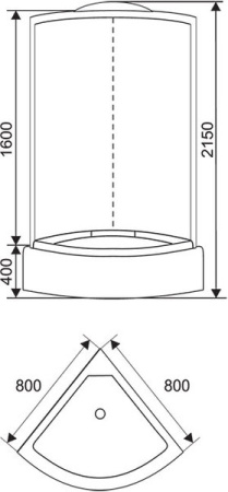 Душевая кабина (80х80х215) Arcus AS-108
