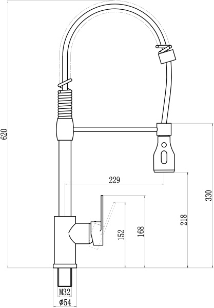 Смеситель для кухонной мойки Savol S-002802H