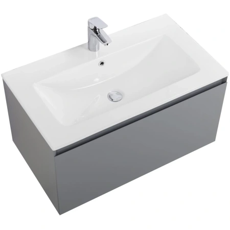 Тумба без раковины Art&Max Latina AM-Latina-800-1C-SO-GM серый матовый
