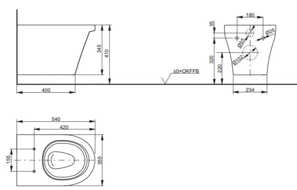 Унитаз подвесной Toto CW132Y#XW