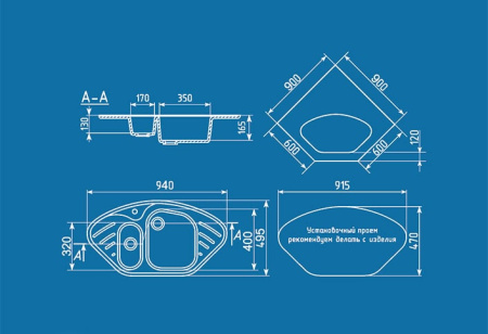 Кухонная мойка Ulgran U-105